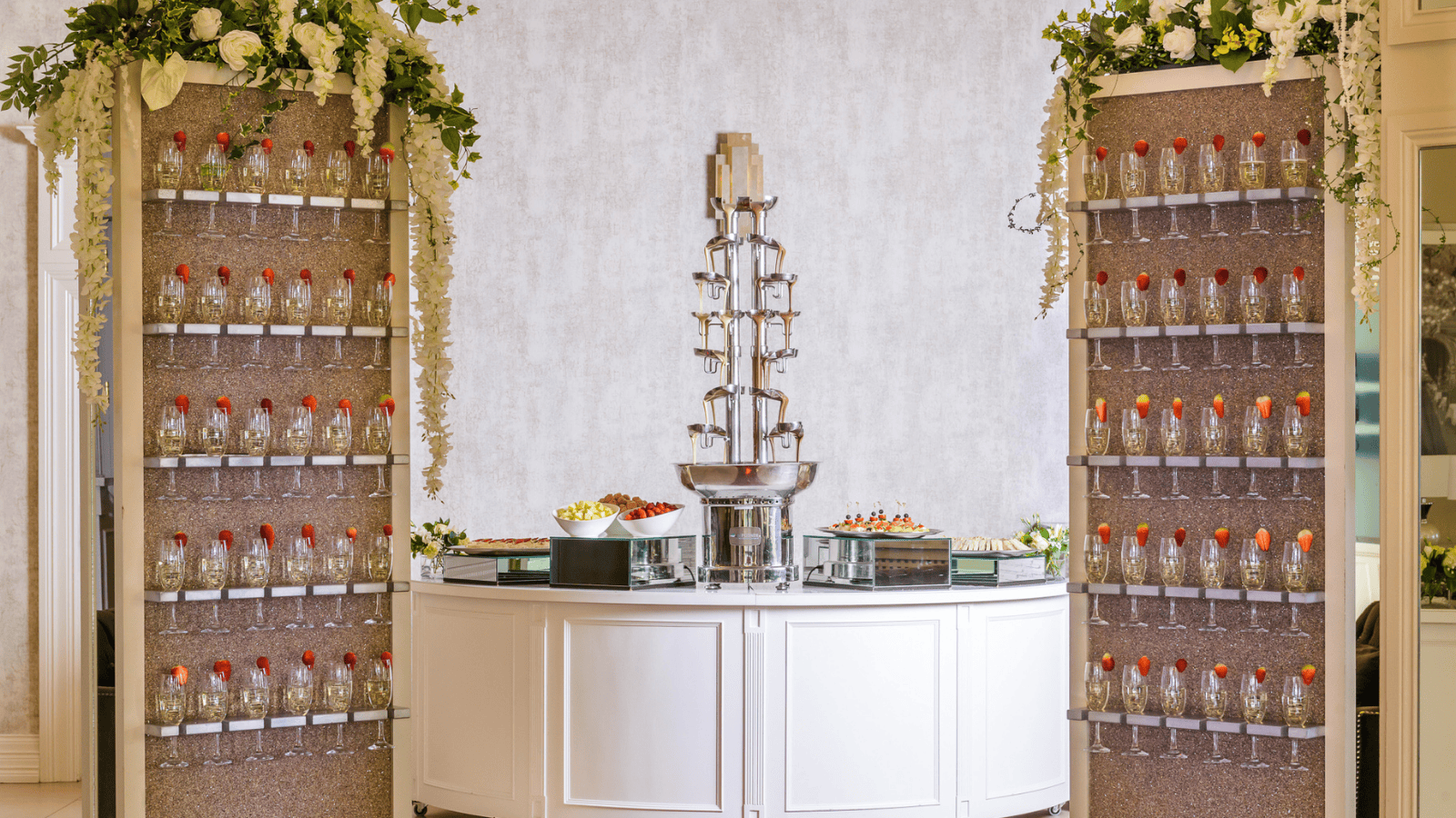 Drinks reception close up